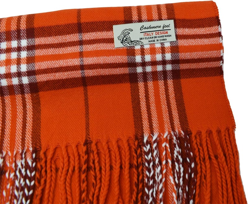 Glory Max Unisex Classic Tartan Plaid Winter Scarf Soft Cashmere Feel 72"x12" - Image 1